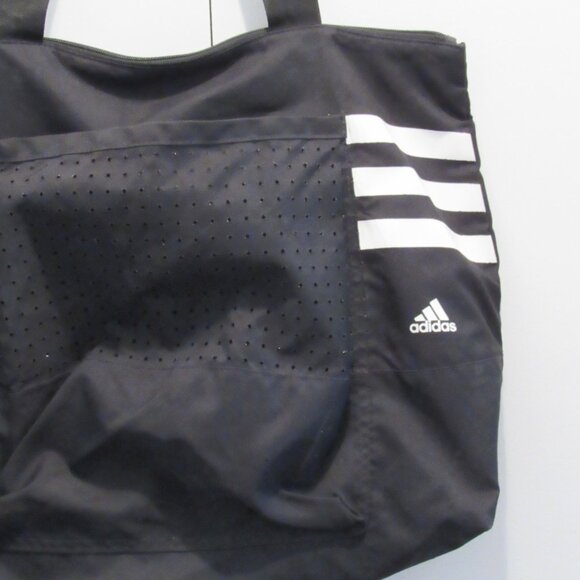 Adidas Women's Unisex Black Tote Gym Lifestyle Casual Bag Clean - Picture 2 of 8